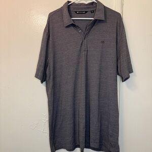 TravisMathew Heather Grey Performance Polo Shirt XXL - Golf Athleisure